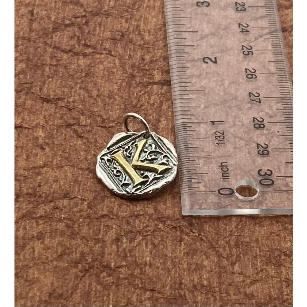 Vintage Waxing Poetic Bohemian Initial charm